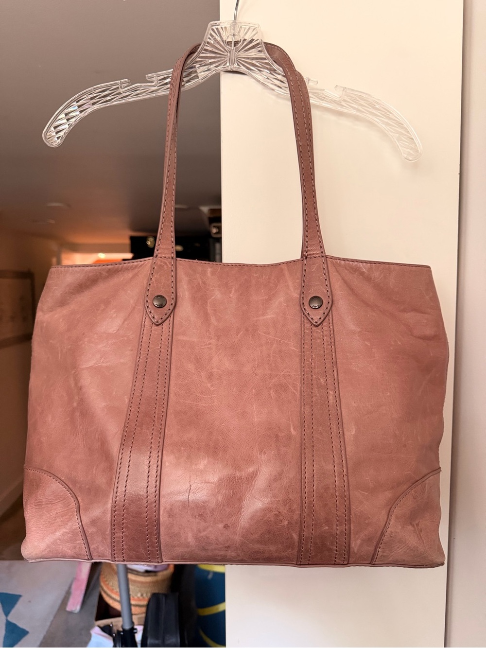 Frye Leather Melissa Tote in Lilac